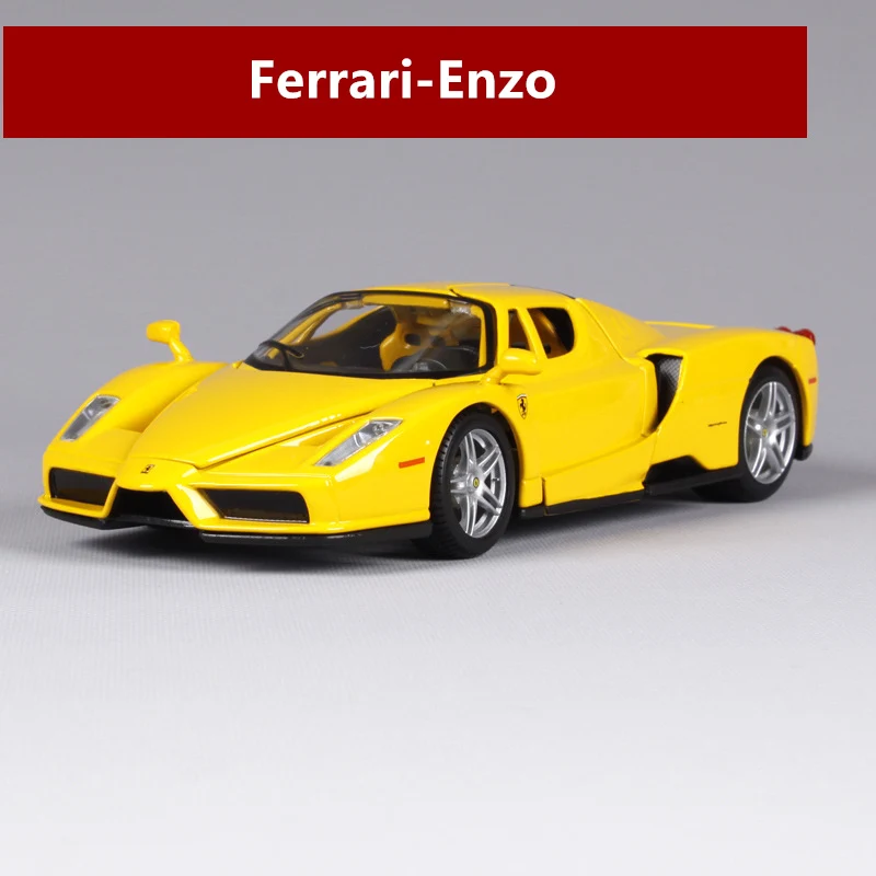 Bburago 1:24 Ferrari 458, красная модель автомобиля, литая под давлением металлическая модель, детская игрушка, подарок бойфренду, коллекция автомобилей из искусственного сплава - Цвет: ENZO