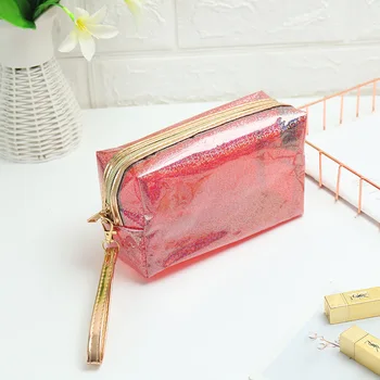 

Girl Makeup Bag Multifunctional Cute Cosmetic Bag Large Capacity Waterproof Candy Color Transparent Cute Wash Bag Clutch Bag