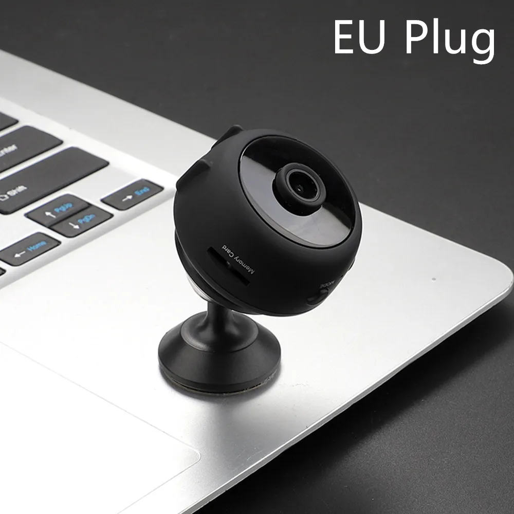 EU Plug Мини-камера с разрешением 1080 P, Wi-Fi, ночное видение, домашняя камера безопасности, беспроводная камера наблюдения, CCTV, детектор движения, видео рекордер - Цвет: EU Plug