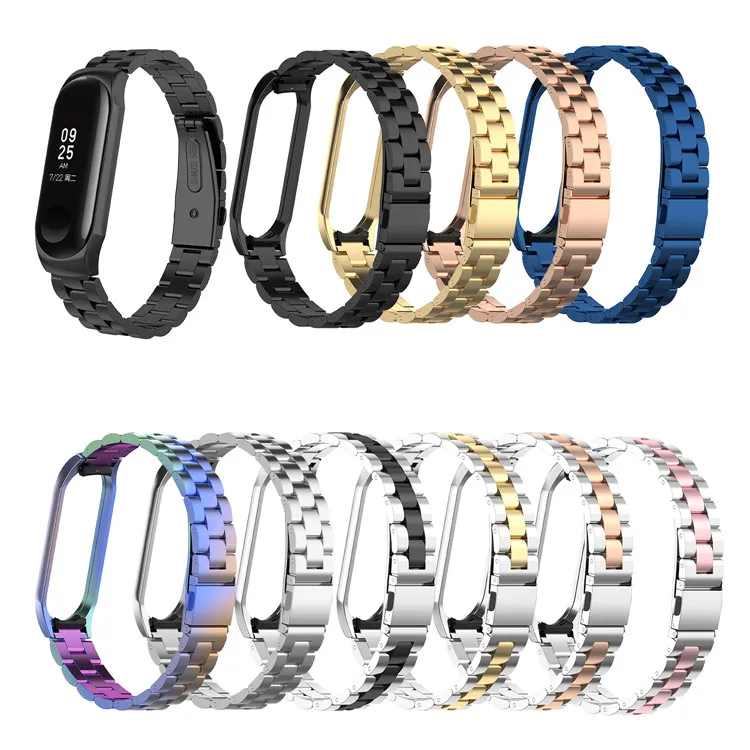 Браслет из нержавеющей стали для Xiaomi Mi Band 4 металлический ремешок 3 подходит Miband