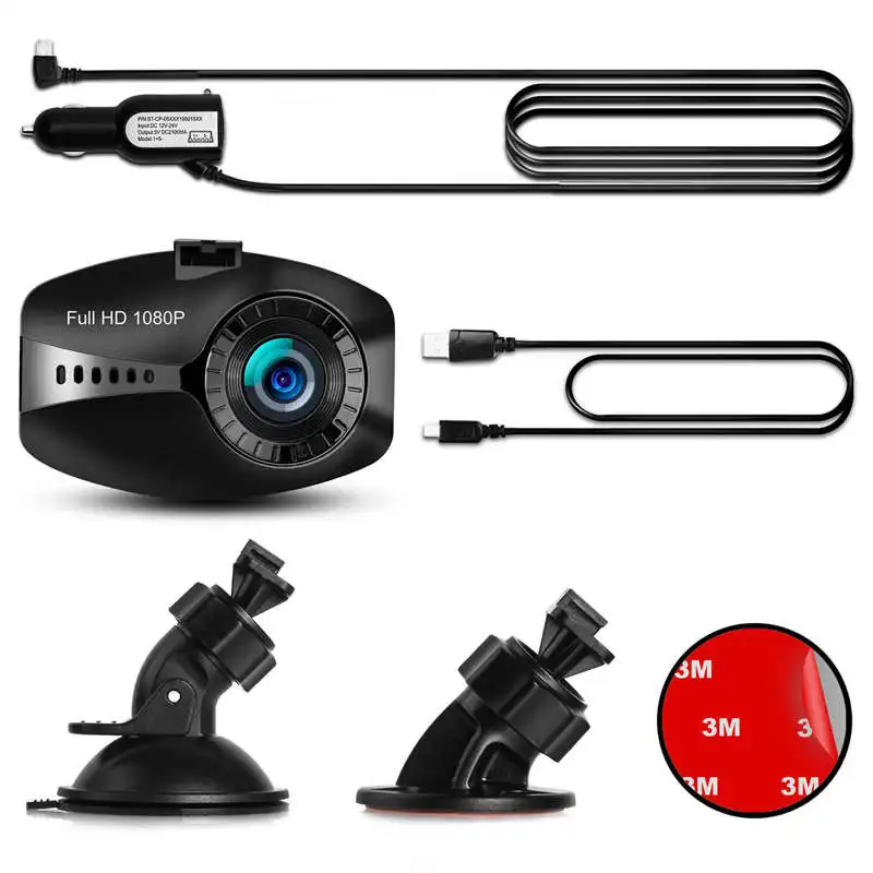 Dash Cam Hd 1080P Приборная панель автомобиля камера с датчиком, объектив 650 нм и вставленная циклическая запись, Wdr, обнаружение движения, g-сенсор и P