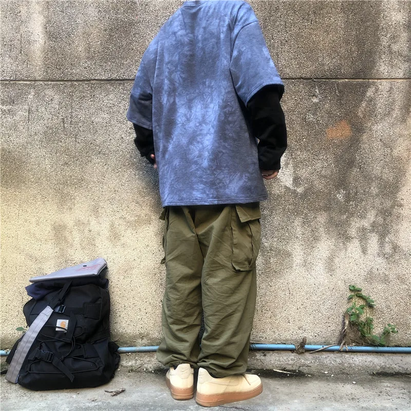 Lychee harajuku яркое женское свитшот из 2 частей в стиле пэчворк, женский спортивный костюм, толстовка с круглым вырезом, женские пуловеры