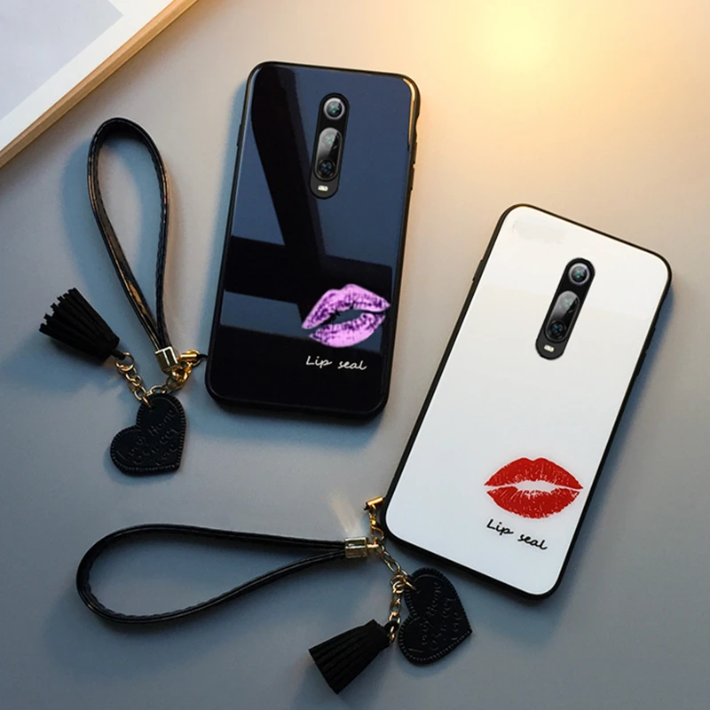 Для Meizu M9 M8 M6 M5 Note чехол стеклянный жесткий чехол для Meizu 15 16 plus 16s 16xs v8 x8 s6 E3 сексуальный ремешок для губ