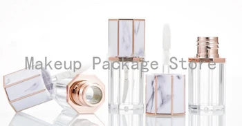 

5ML Empty Clear Transparent Marble Cosmetic Lip Gloss Lip Glaze Refillable Bottle, Lipstick Tube Labial glair Packing Bottle