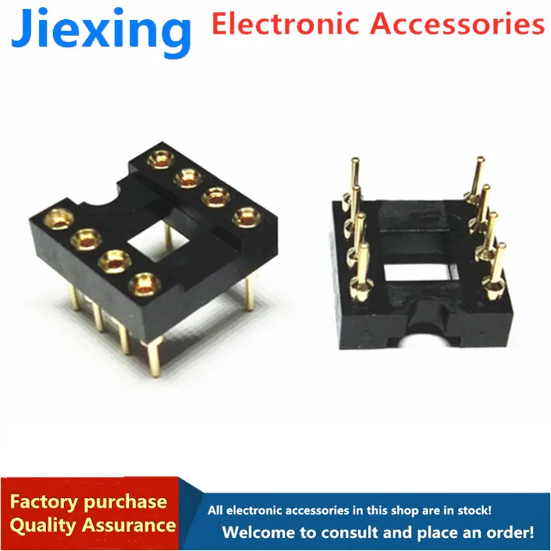 

10pcs Round Hole 8 Pins 2.54MM DIP DIP8 IC Sockets Adaptor Solder Type 8 PIN IC Connector new