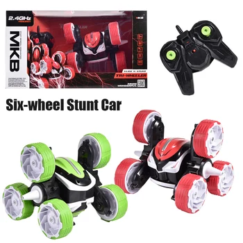 

2.4G Wireless 6-wheel RC Stunt Car 4-channel 360 Degrees Tumbling Vehicles Remote Control Car Toys for Boys Girls