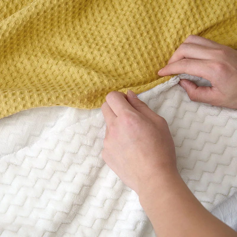 home Jacquard throw blankets for sofa yellow waffler blanket soft sleeping blanket bedding one piece free shipping