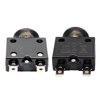 

2Pcs Circuit Breaker 12V/24V Push Button Resettable Thermal Circuit Breaker Panel Mount with Waterproof Cap - 15a & 20A