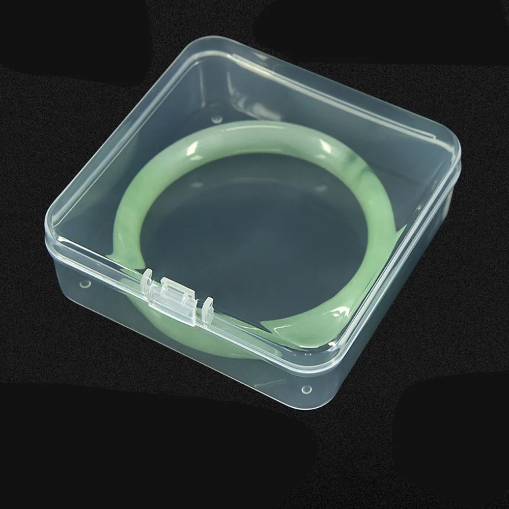 

1pc Storage Box 8.5*8.5*2.8cm Transparent PP Plastic For Storing Jewelry Bank ID Cards Coins Small Photos Case Clear Container
