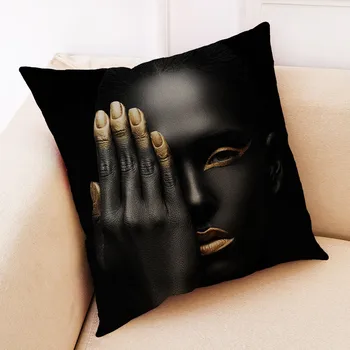 

Pillow Cases African Women Black Girl Printed Pillow Cases Home Sofa Throw Bedroom Living Room Decorative Cushion Cover #X