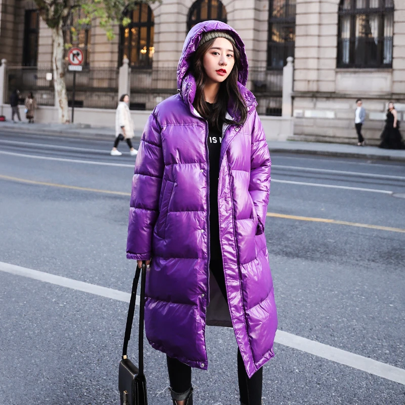 Длинная зимняя пуховая парка пальто новинка 2019 женская утепленная хлопковая