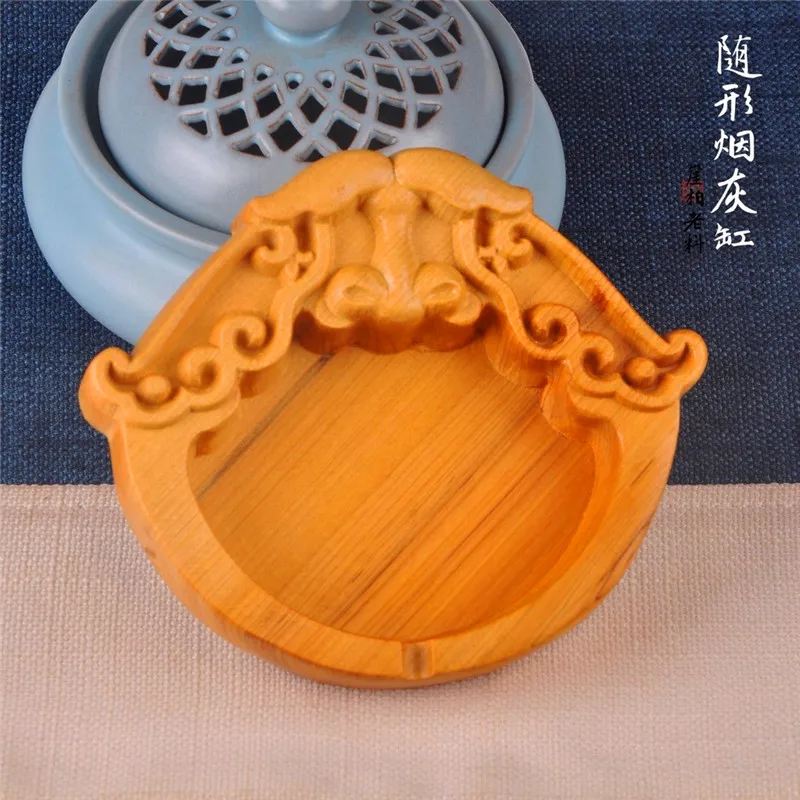 

Cypress with shape ashtray cliff cypress unique fragrance, natural wood grain is the true cypress!