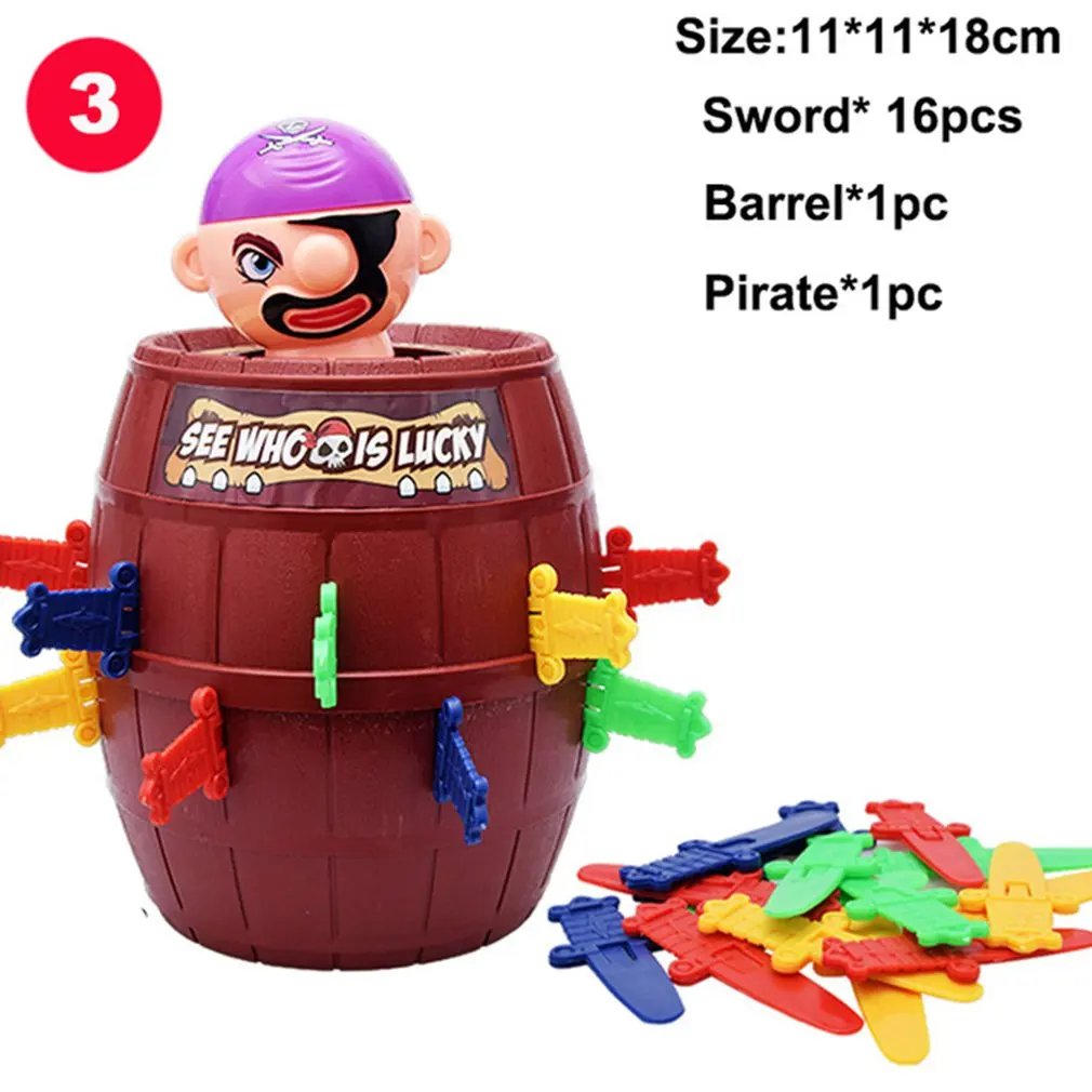 Tricky Toy Funny Jumping Gadget Pirate Barrel Game Party Gags Practical Jokes Lucky Stab Pop Up for Kids Adult Gift | Игрушки и хобби