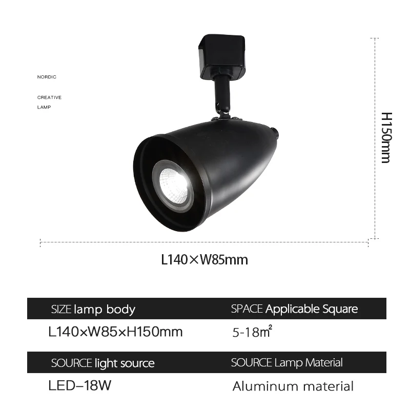 VISDANFO, современный Трековый светильник, Трековый светильник, сменный cob 12 Вт 18 Вт, черно-белые светильники, NTS-X024 - Испускаемый цвет: black (warm light)