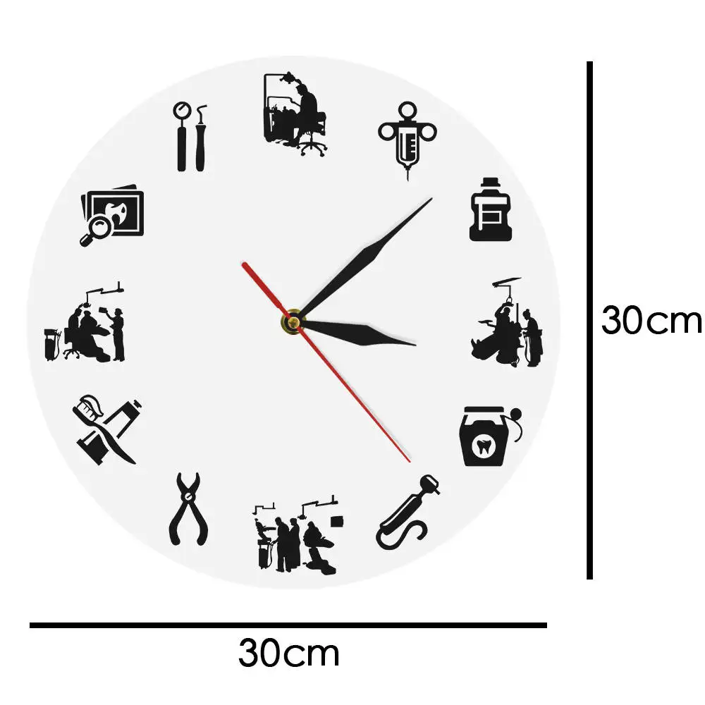 Стоматологическая стоматологическая клиника Настенный декор стоматологический гигиенист современные настенные часы Endodontist стоматологический офисный дизайн здоровье зубов часы