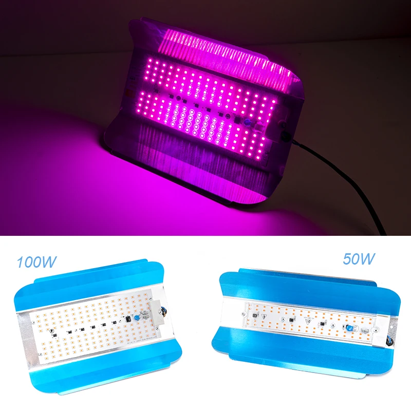 Indoor Phytolamp For Plants 50W 100W Led Grow Light For Greenhouse Plants Growing Hydroponic Phyto Lamp Led Spotlights With Plug
