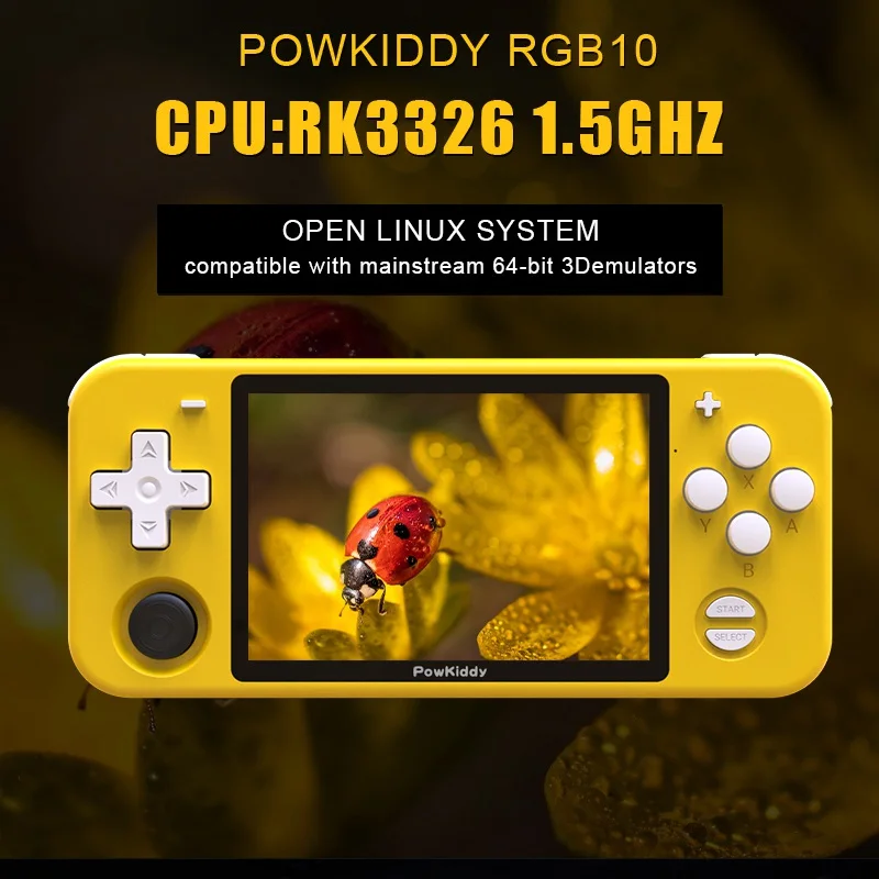 POWKIDDY RGB10 с открытым исходным кодом системы портативных игровой консоли RK3326 Чип 3 5