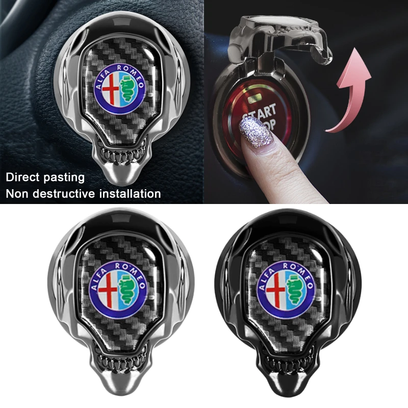 Автомобильные однокнопочные наклейки на крышку для Alfa Romeo Giulia GT 156 166 159 147 155 Mito