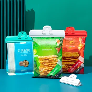 

2/4PCS Plastic Bag Sealing Clips Portable Food Snack Freshness Clamp Moisture-proof Food Sealer Kitchen Storage Organization
