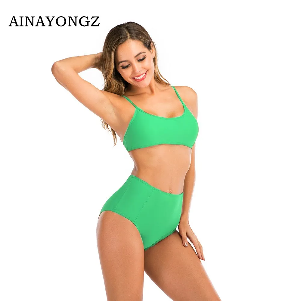 Sexy High Waist Bikini Women's Swimwear Two Ways to Wear Push-up Swimsuit Set 2020 Summer Female Biquini Suit Tube Top Bathers Sexy High Waist Bikini Women's Swimwear Two Ways to Wear Push-up Swimsuit Set 2020 Summer Female Biquini Suit Tube Top Bathers