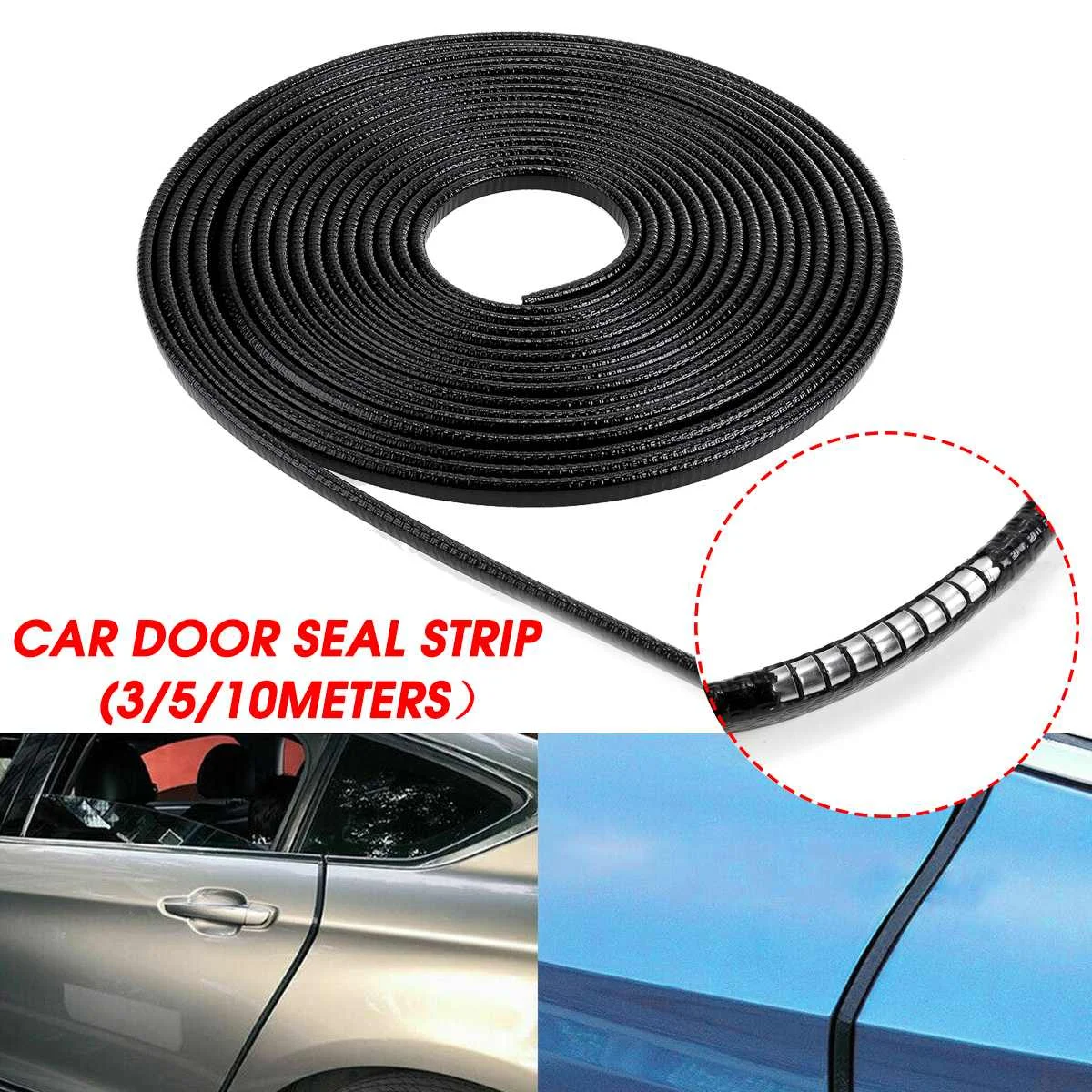 10m Car Door Boot Edge Protector Strip Trim U Shapes Guard Seal Rubber Strip UK
