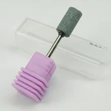 1 шт плоская головка керамический камень для ногтей сверла для профессиональных электрических маникюрные машинки для педикюра маникюрный салон зеленый камень