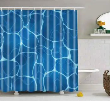 

Modern Elegant Water ripple Shower Curtain Waterproof Polyester Fabric Bath Curtain Mold Simple Bathroom Set Partition Curtain