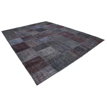 

302x403 Cm Grey Handmade Patchwork Rug-10x13 Ft