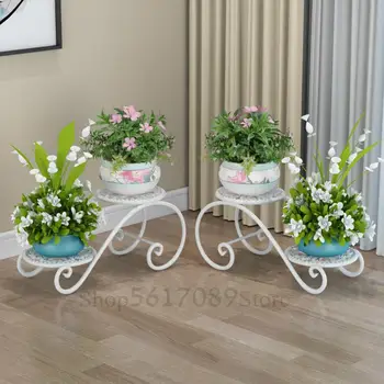 

Iron flower shelf rack floor type home multi-storey indoor simple flower pot rack living room balcony flower shelf