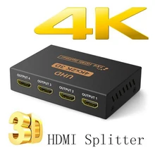 4K HDMI сплиттер Full HD 1080p видео HDMI коммутатор 1X2 1X4 двойной дисплей для HDTV DVD PS3 Xbox Capture Card