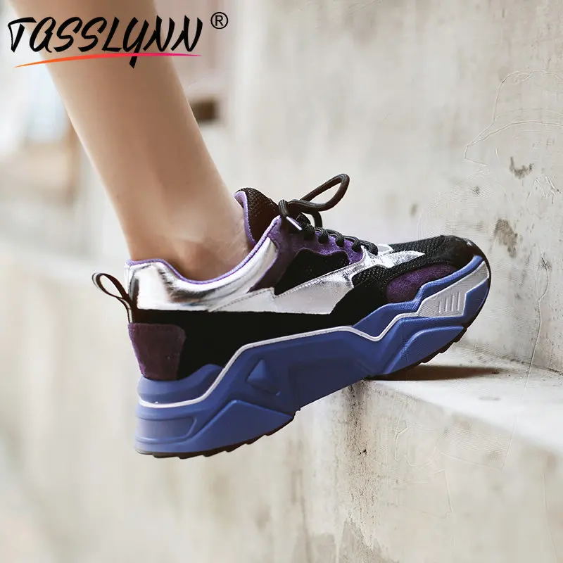 TASSLYNN/2019 г. Повседневная обувь на платформе женская шнуровке с круглым носком