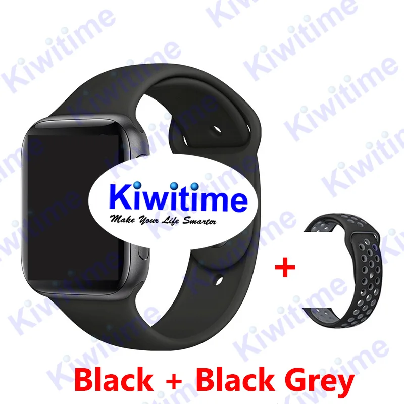 Black n Black Grey KIWITIME IWO 11 gps Bluetooth умные часы 1:1 Смарт часы 44 мм чехол для Apple iOS Android сердечного ритма кровяное давление IWO 10 Обновление - Цвет: Black n Black Grey