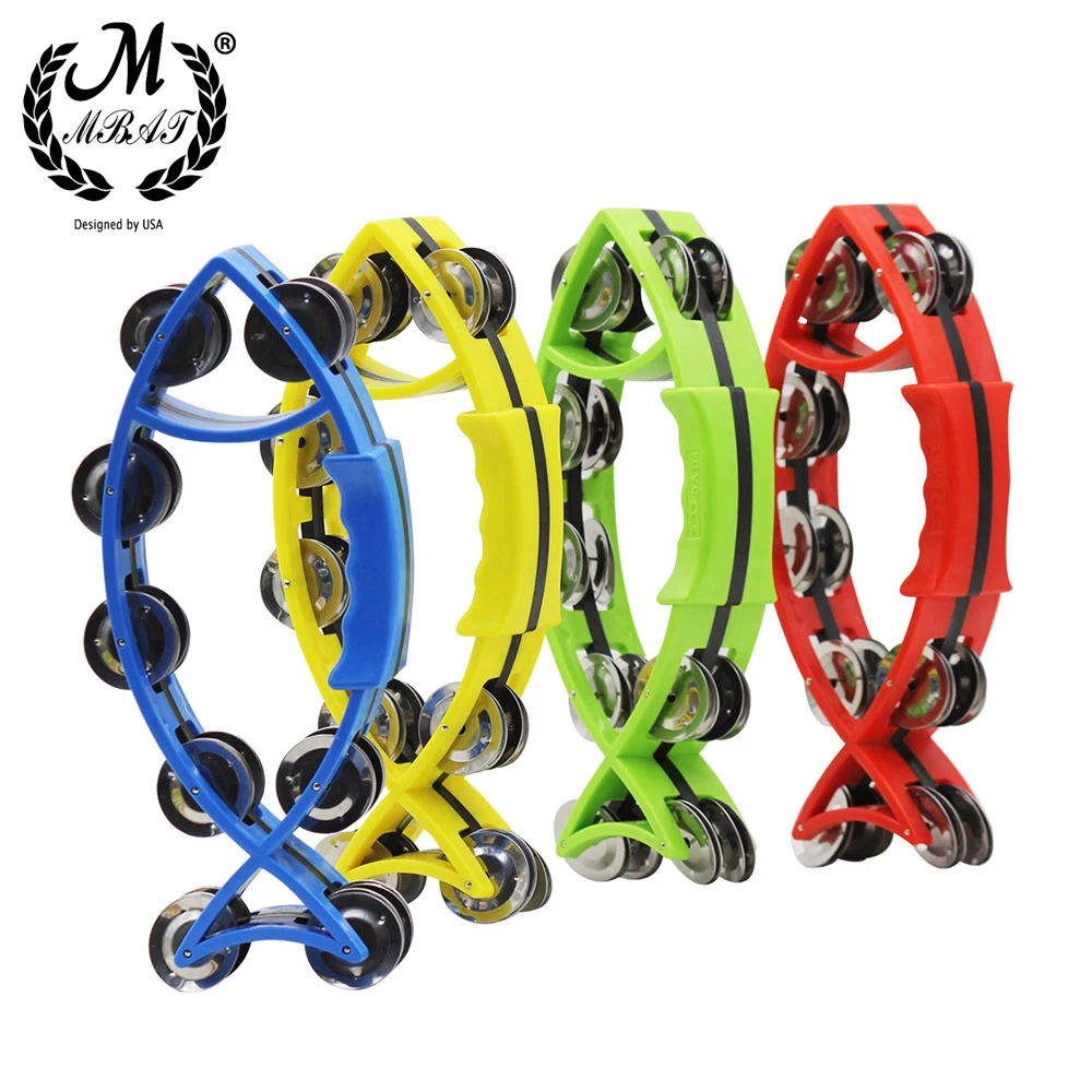 M MBAT Hand Bell Tambourine Rattle Metal Bell Percussion Kid Toys Children's Early Education Tool Baby Toy Musical Instrument