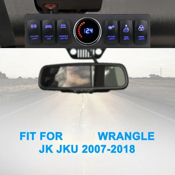 

6 Gang Switch Pod Panel Fit for Jeep Wrangler JK 2007-2018 With Wiring Harness Kit