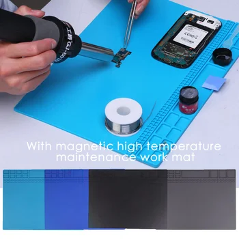 

New Insulation Pad Heat Resistant Soldering Station Silicon Soldering Mat Work Pad Desk Platform Soldering Repair Station