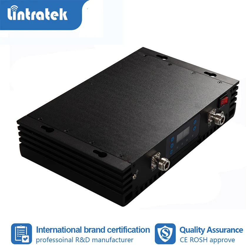 Lintratek 70dB 23dbm мощный 3g WCDMA 2100mhz B1 UMTS сотовый усилитель сигнала повторитель 2100 3G с AGC данных голосовой усилитель s7