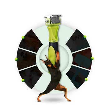 

Pet Dematting Combs Gloves Dog Grooming Brush Professional Grooming Rake Removing Undercoat Brushing Deshedding Tool Hot sale