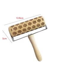 Главная рельефная булавка для выпечки печенья деревянные булавки для выпечки рельефное печенье большая Снежинка