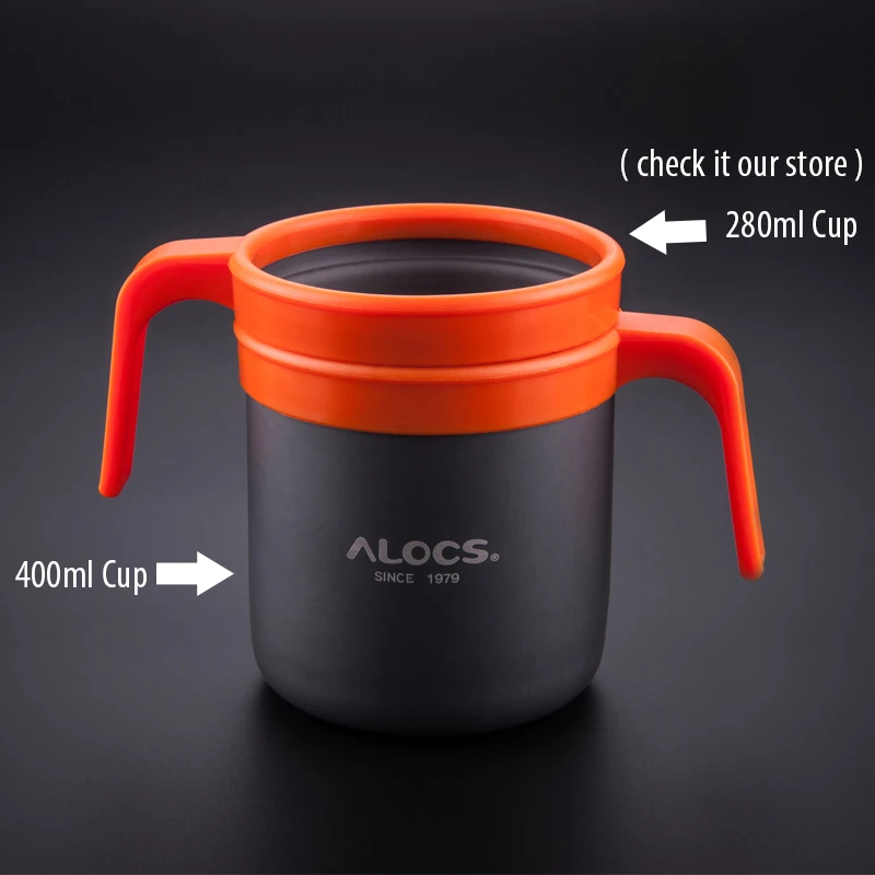 Alocs TW-401 Outdoor Portable 400ml Aluminium Alloy Camping Water Cup Mug Coffee Cup Teacup For Travel Hiking Backpacking 6