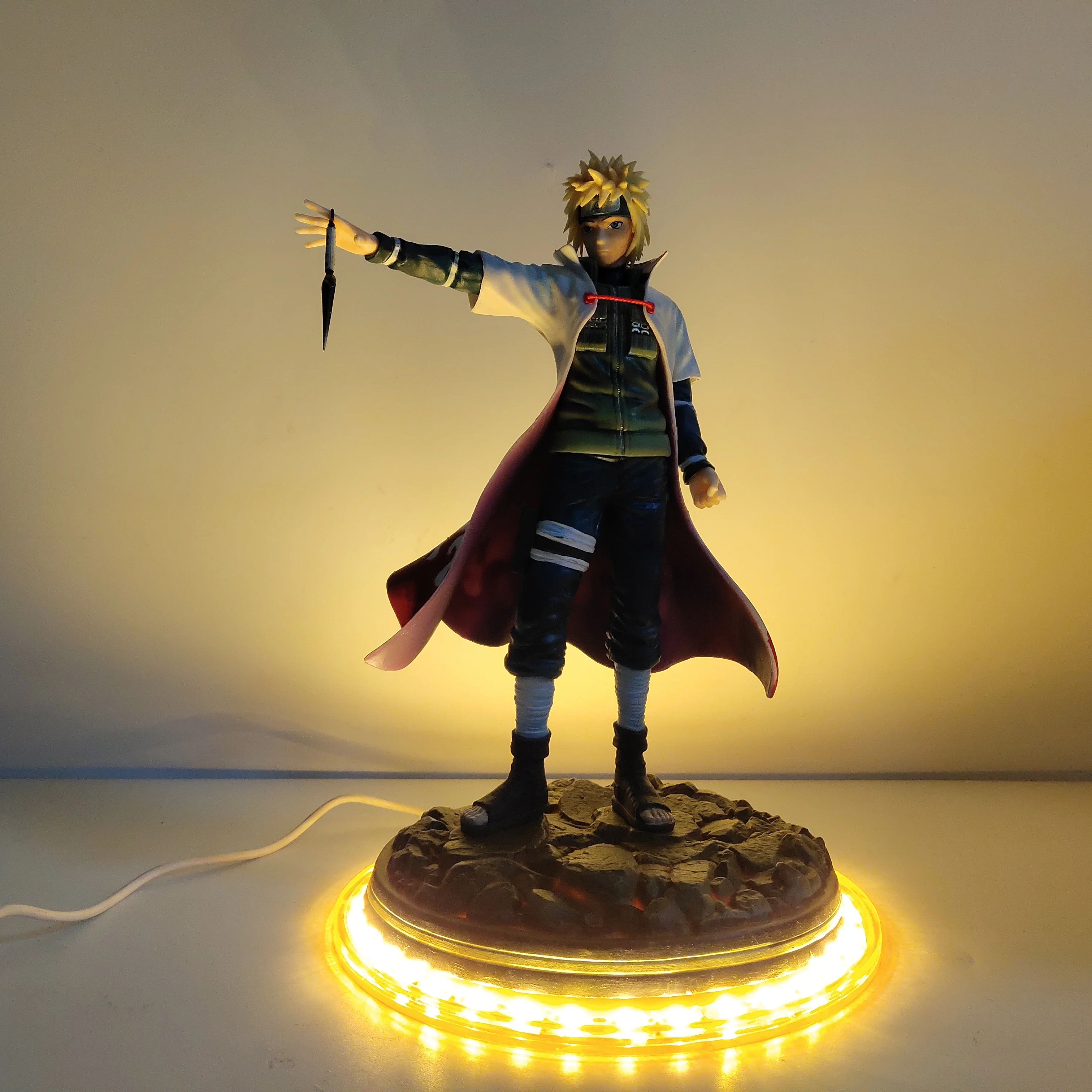 Naruto Shippuden Namikaze Minato PVC Action Figure LED Anime Statue Toy image 3
