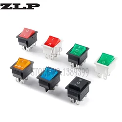 Travamento interruptor de alimentação i/o 4 pinos com luz 16a 250vac 20a 125vac kcd4 4 pinos 2 engrenagem