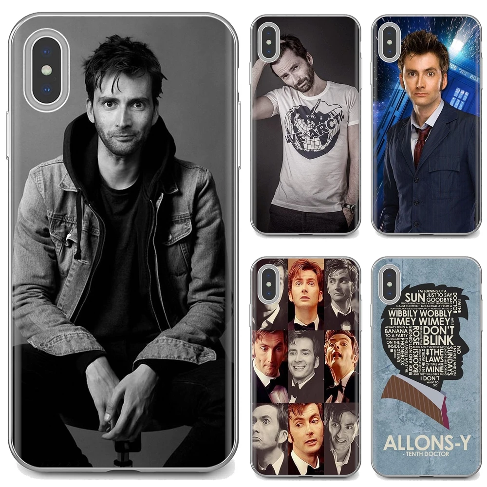 Мягкий чехол Tardis Doctor Who с Дэвидом Теннант для iPhone iPod Touch 11 12 Pro 4 4S 5 5S SE 5C 6 6S 7 8 X XR XS Plus