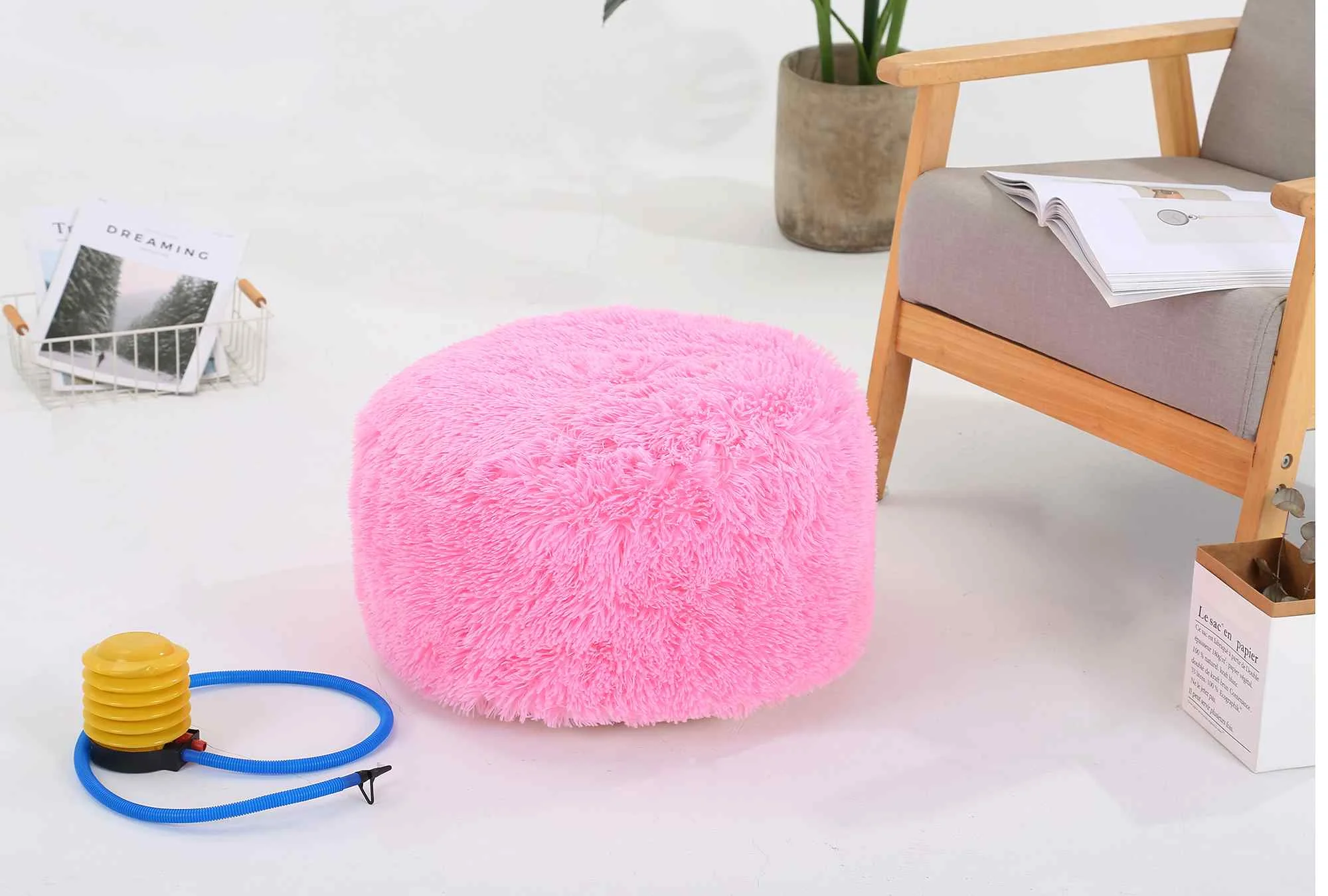 Nordic Style Children's Small Stool Polyester Fabric Soft and Lint-Free Home Children's Sofa Small Chair Modern Fashion Stool