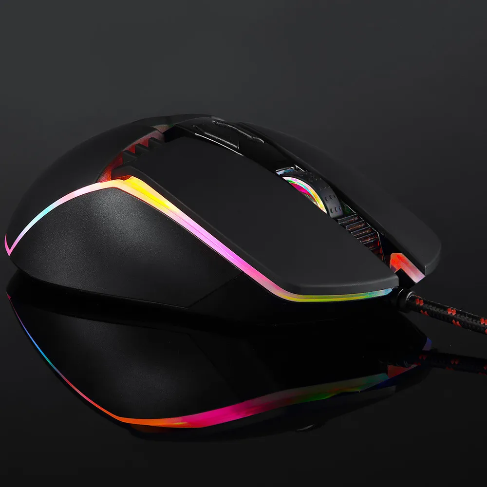 Мышь бренд V20 5000 dpi 7 кнопок профессиональная игровая мышь геймер светодиодный эргономичный дизайн с подсветкой для ноутбука мышь# T20G