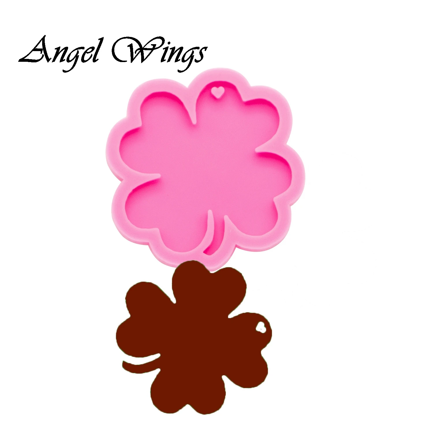 DY0255Pink Блестящий лист брелоки формы DIY ювелирные изделия брелок плесень эпоксидная смола, форма на заказ брелок украшения DY0255 - Цвет: DY0255Pink