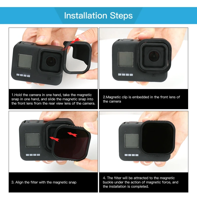 Для камеры GoPro Hero 8 Черные Аксессуары CPL ND8 ND16 ND32 оптический стеклянный фильтр