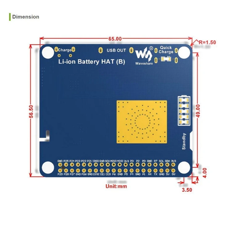 Waveshare 3000 мАч литий-полимерный аккумулятор шляпа для Raspberry Pi интегрирует чип SW6106