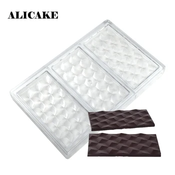 

3D Chocolate Bar Molds Polycarbonate Plastic Big Candy Forms Bakery Baking Pastry Tools for Chocolate Form Tray Moulds