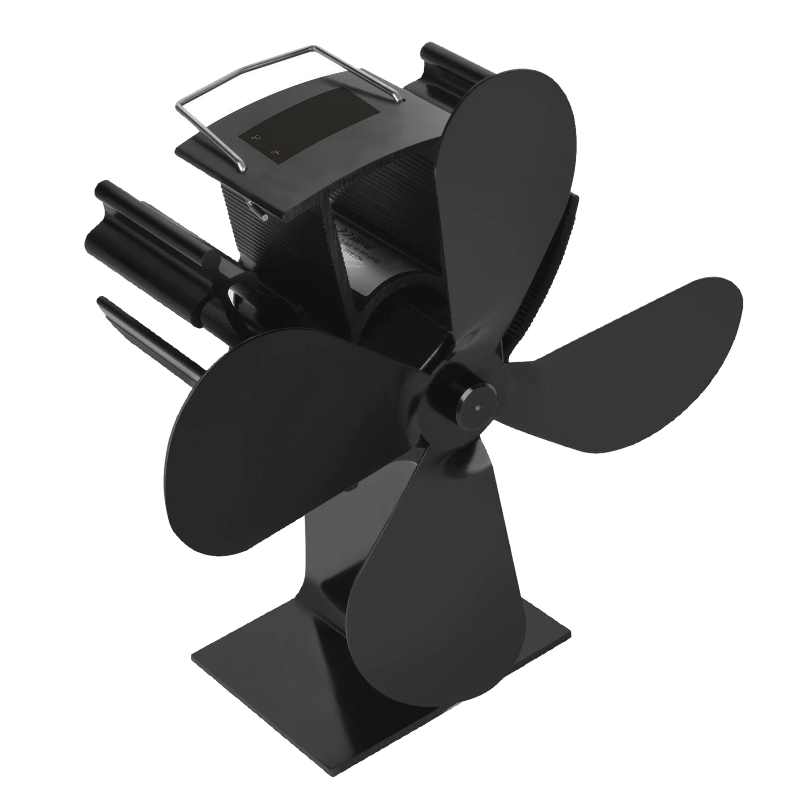 VODA 4-Blade Heat Powered Stove Fan for Wood/Log Burner/Fireplace Increases 80% 