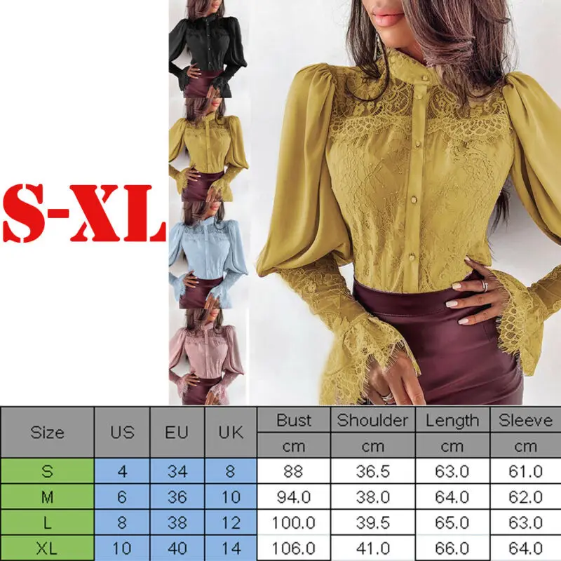 Кружевная Лоскутная Блузка, женская рубашка размера плюс, повседневные женские Топы с длинным рукавом, Женские топы и блузки, S-XL с цветком